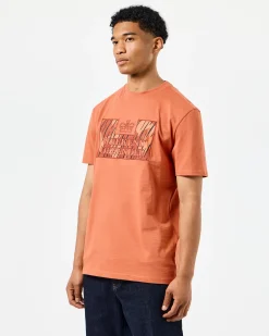 Noda Camo T-Shirt Uluru Orange Rain Camo