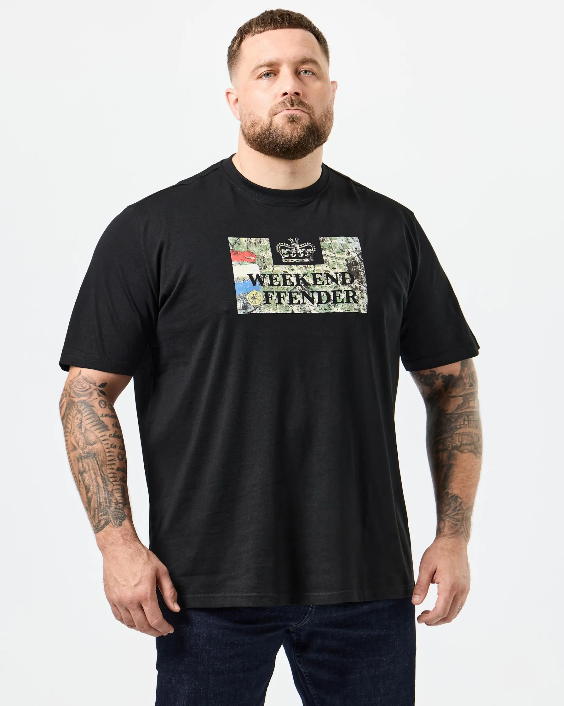 Plus Size - Badman Graphic T-Shirt Black