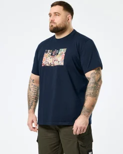 Plus Size - Caps Graphic T-Shirt Navy