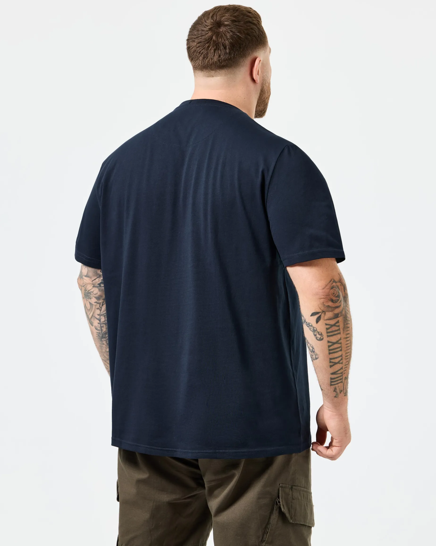 Plus Size - Leo Gregory Graphic T-Shirt Navy