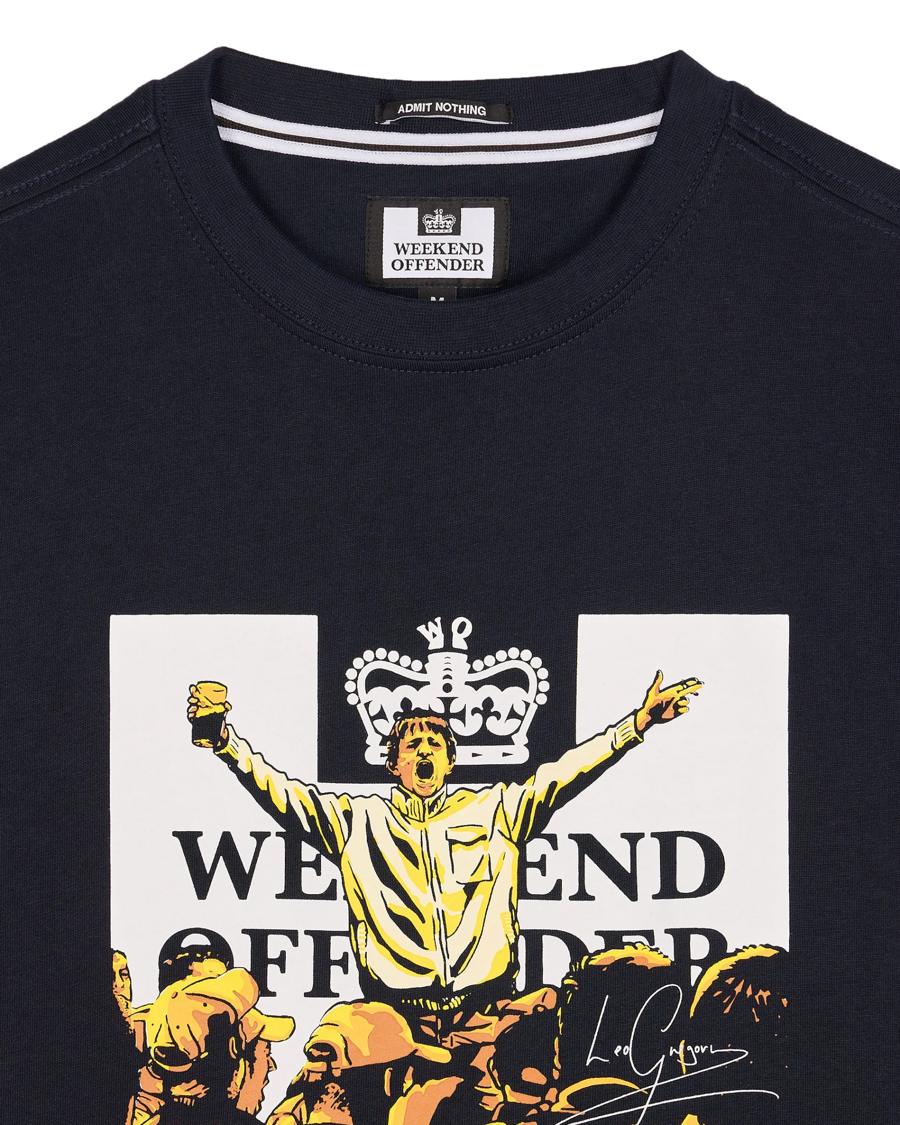 Plus Size - Leo Gregory Graphic T-Shirt Navy