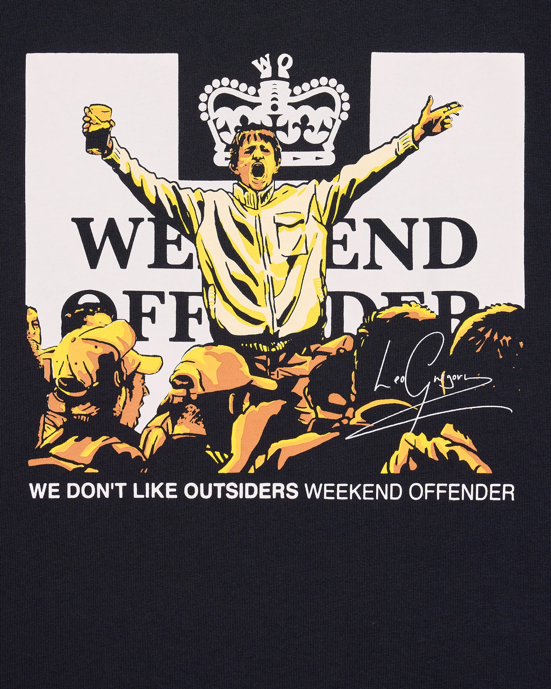 Plus Size - Leo Gregory Graphic T-Shirt Navy