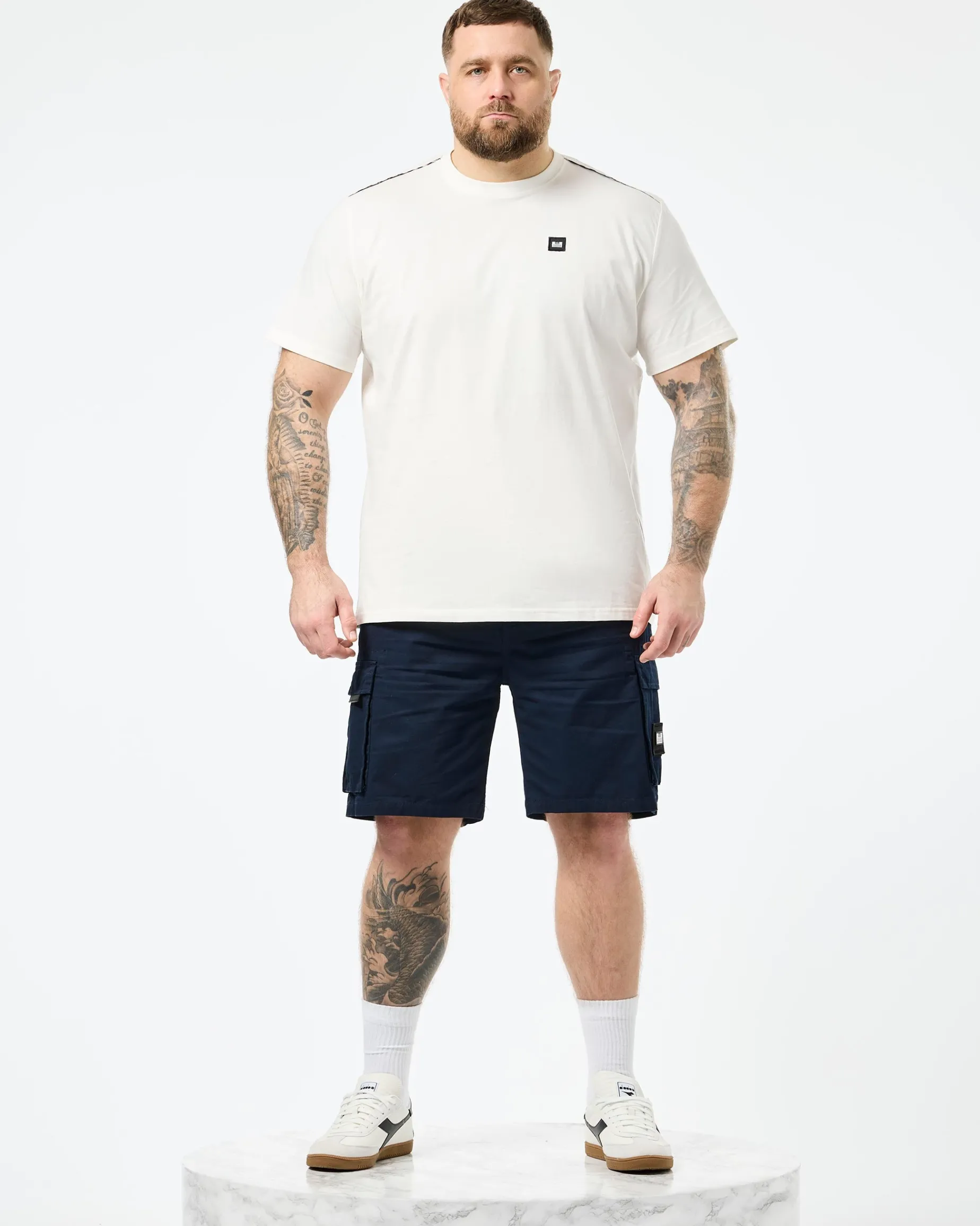 Plus Size - Manuel T-Shirt Ghost/Mid House Check