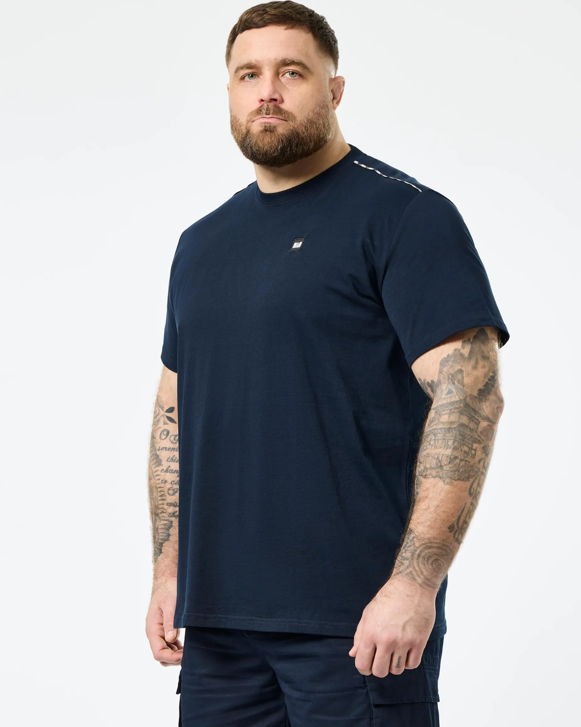 Plus Size - Manuel T-Shirt Navy/Mid House Check