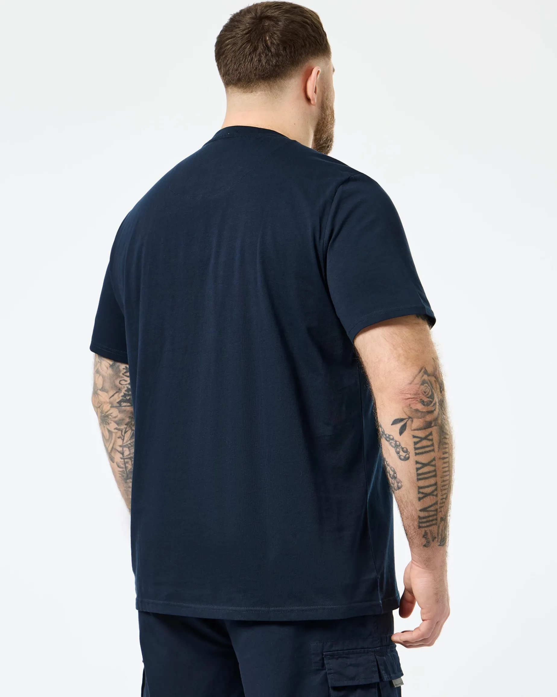 Plus Size - Manuel T-Shirt Navy/Mid House Check