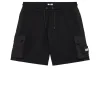 Plus Size - Pink Sands Jogger Shorts Black
