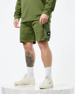Plus Size - Pink Sands Jogger Shorts Sapling Green