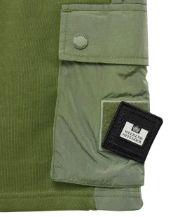 Plus Size - Pink Sands Jogger Shorts Sapling Green