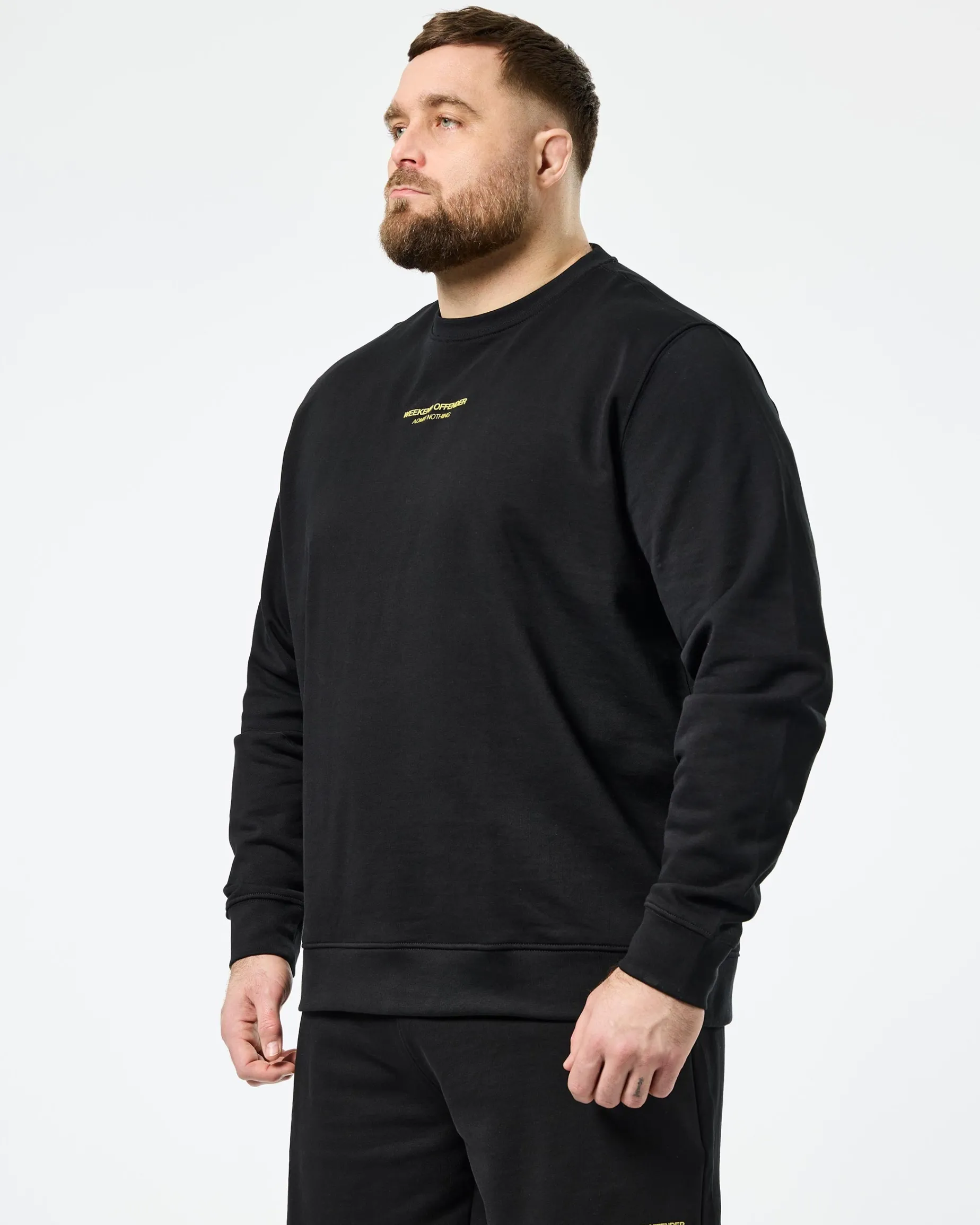 Plus Size - Raval Sweatshirt Black/Peridot Green