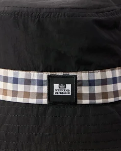Queensland Bucket Hat Black/Mid House Check