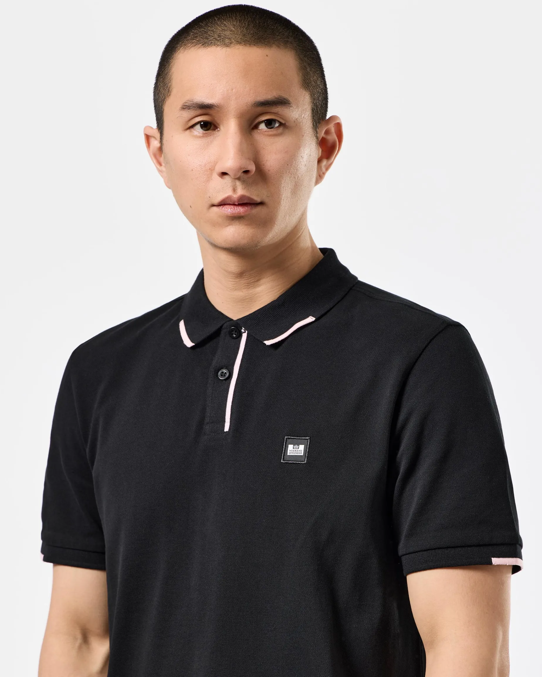 Rivas Polo Shirt Black/Pale Blush Pink