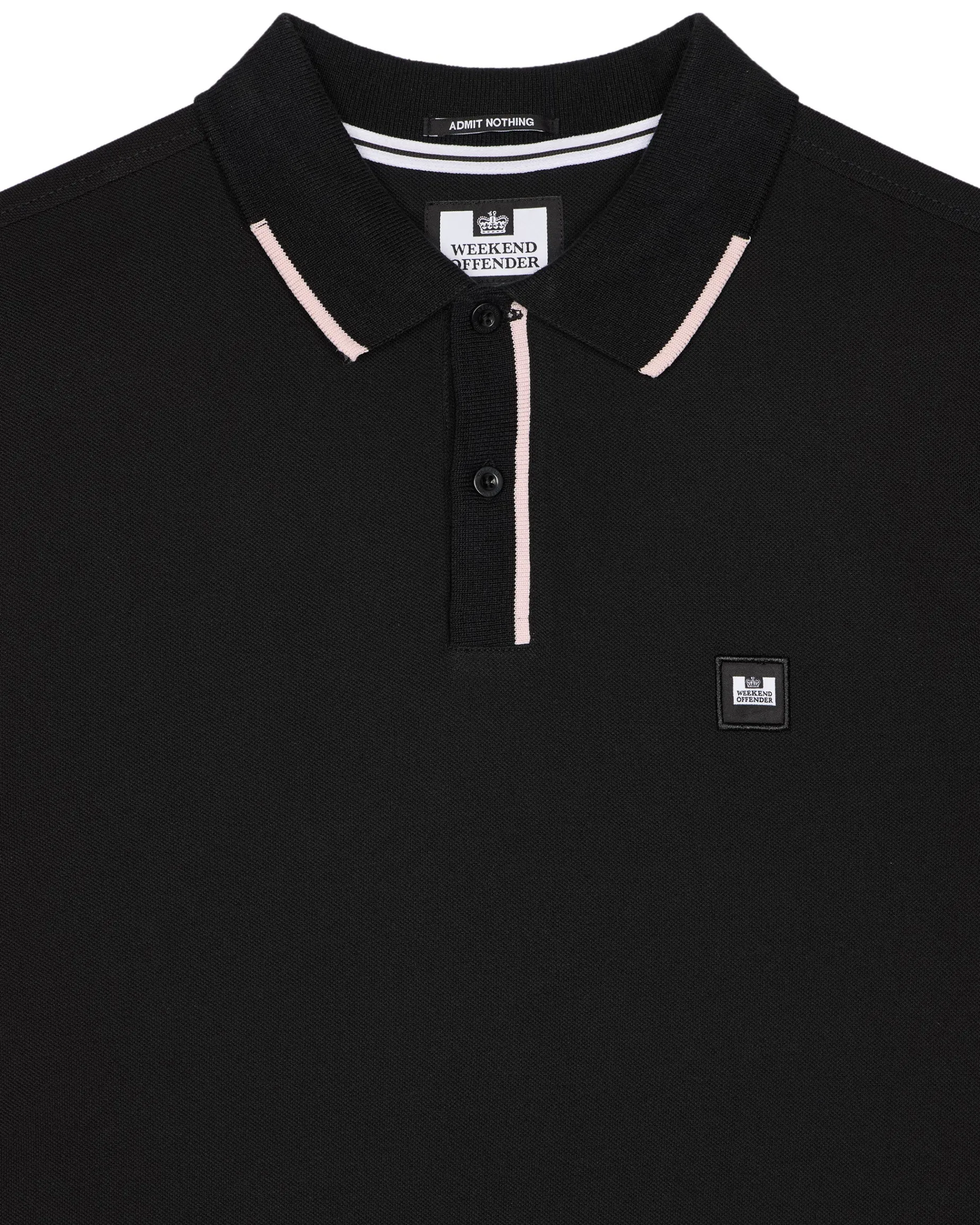 Rivas Polo Shirt Black/Pale Blush Pink