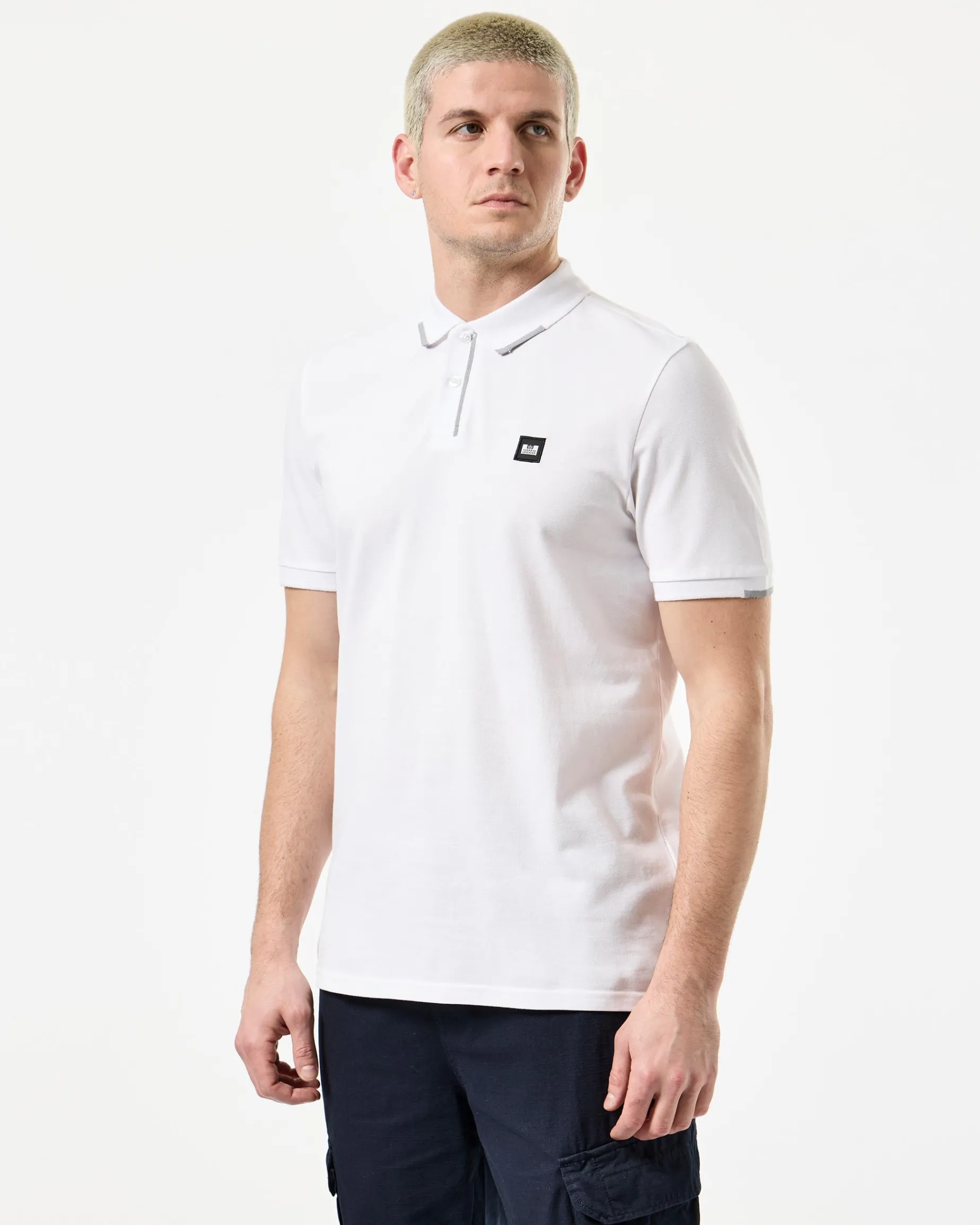 Rivas Polo Shirt White/Smokey Grey