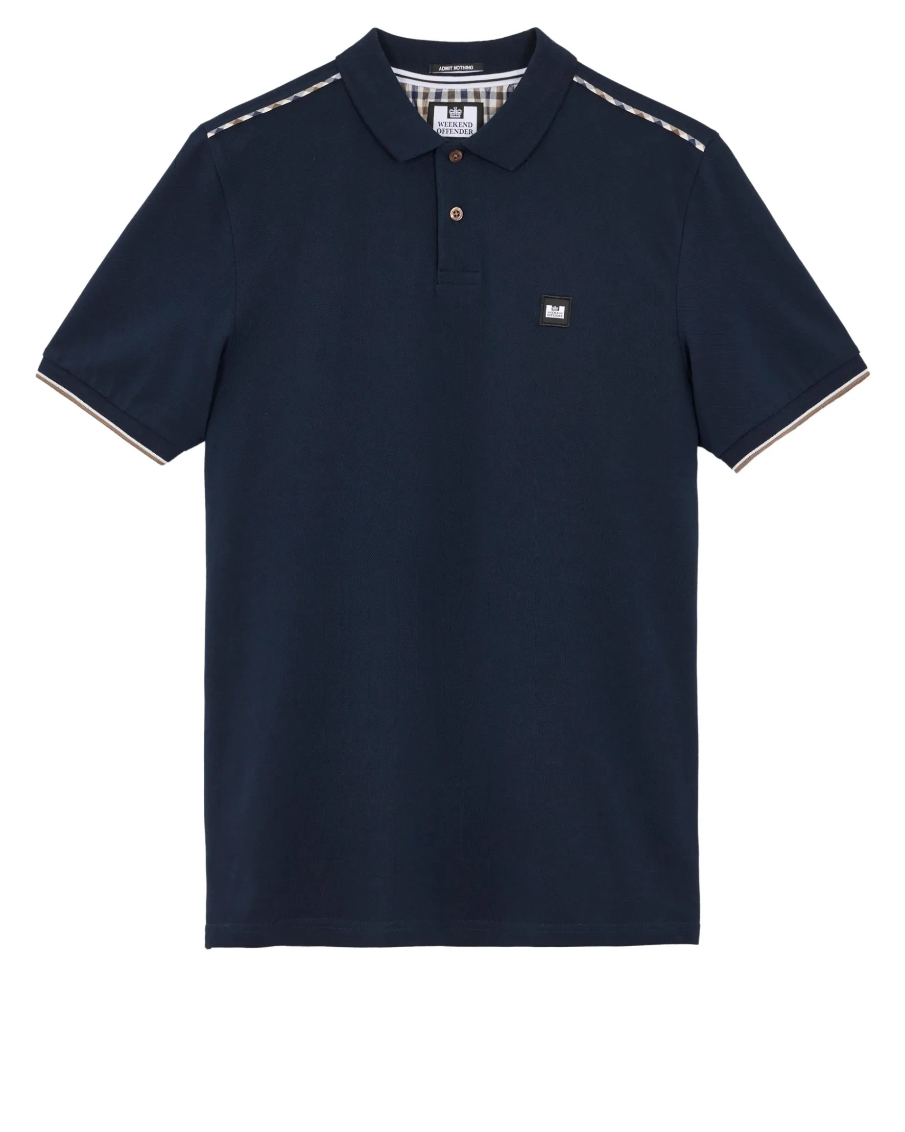 Sakai Polo Shirt Navy/Mid House Check