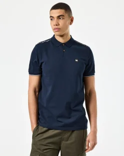 Sakai Polo Shirt Navy/Mid House Check