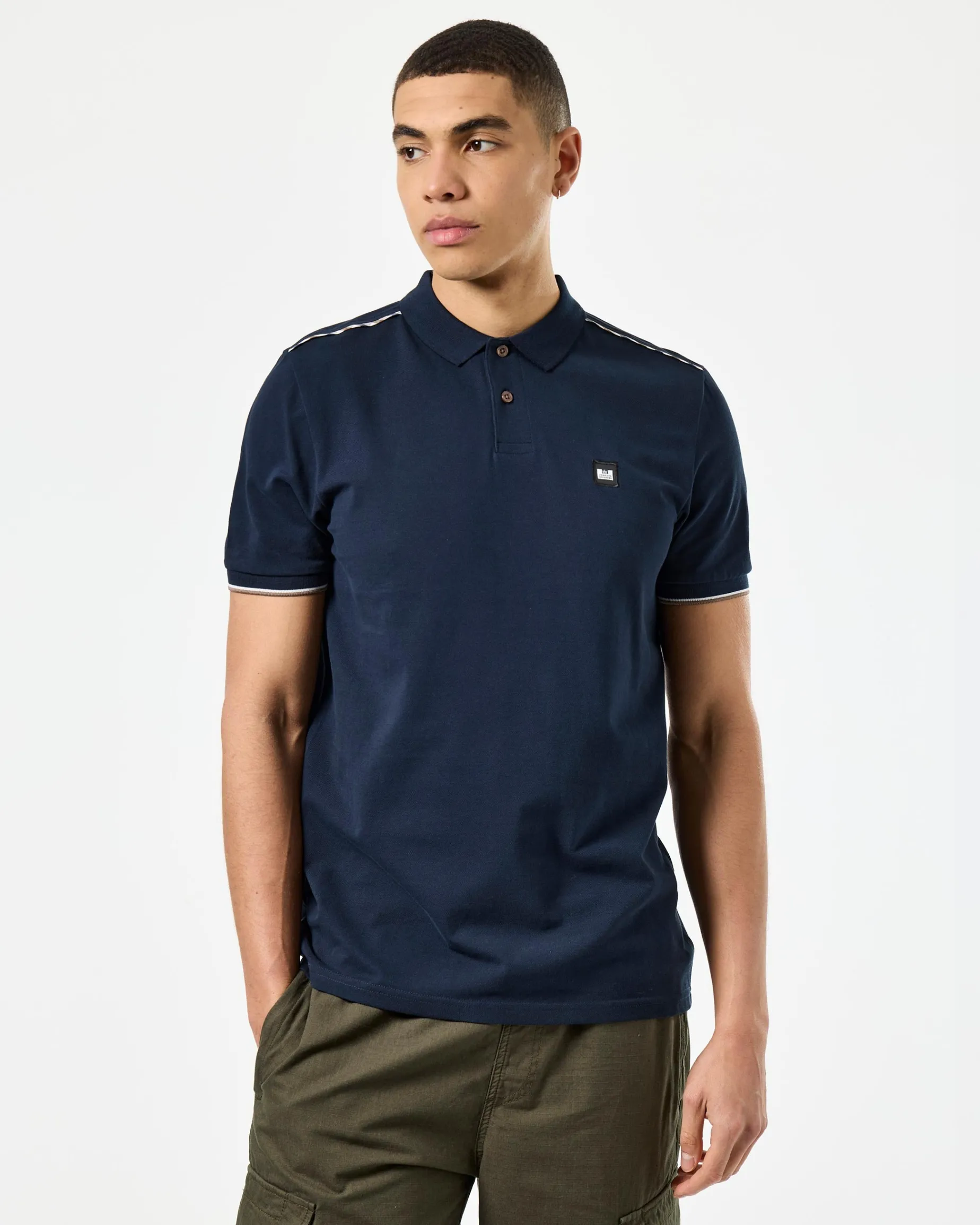 Sakai Polo Shirt Navy/Mid House Check