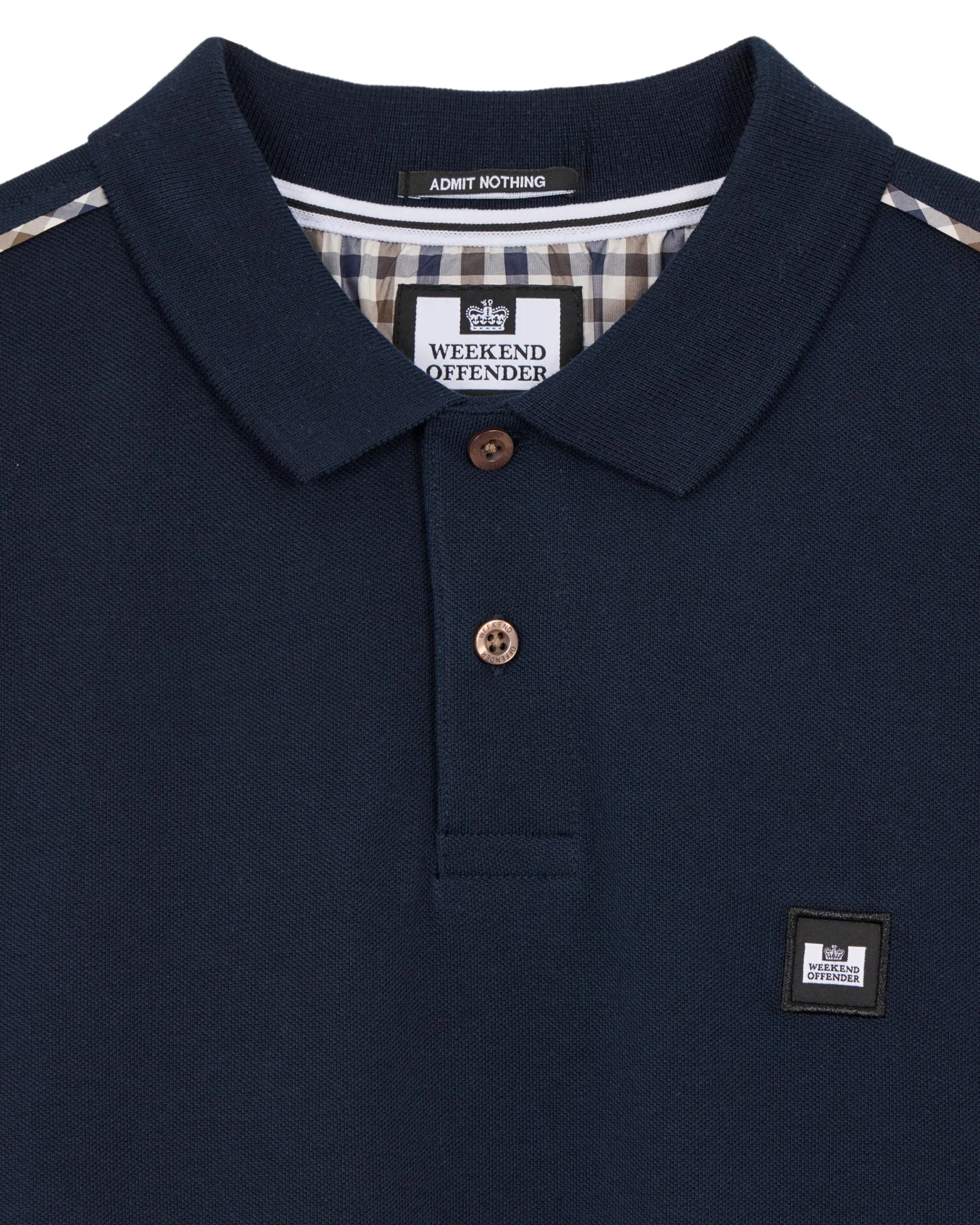 Sakai Polo Shirt Navy/Mid House Check