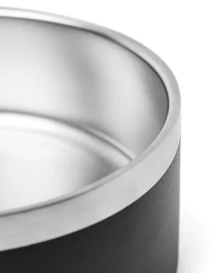 Small WO Dog Bowl Black