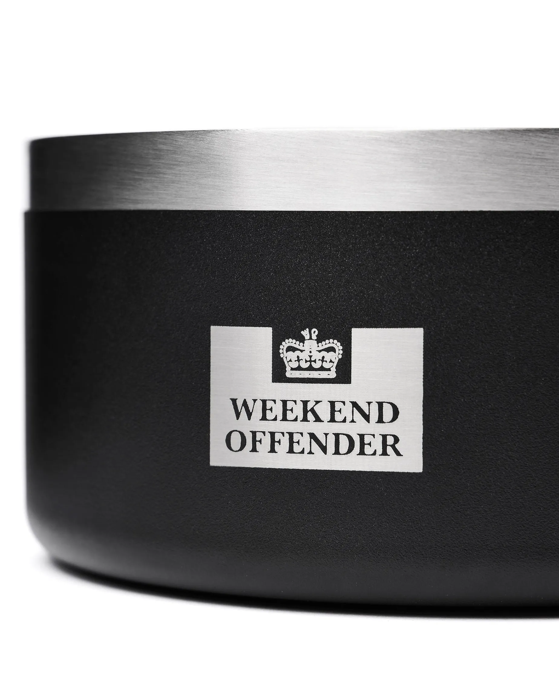 Small WO Dog Bowl Black