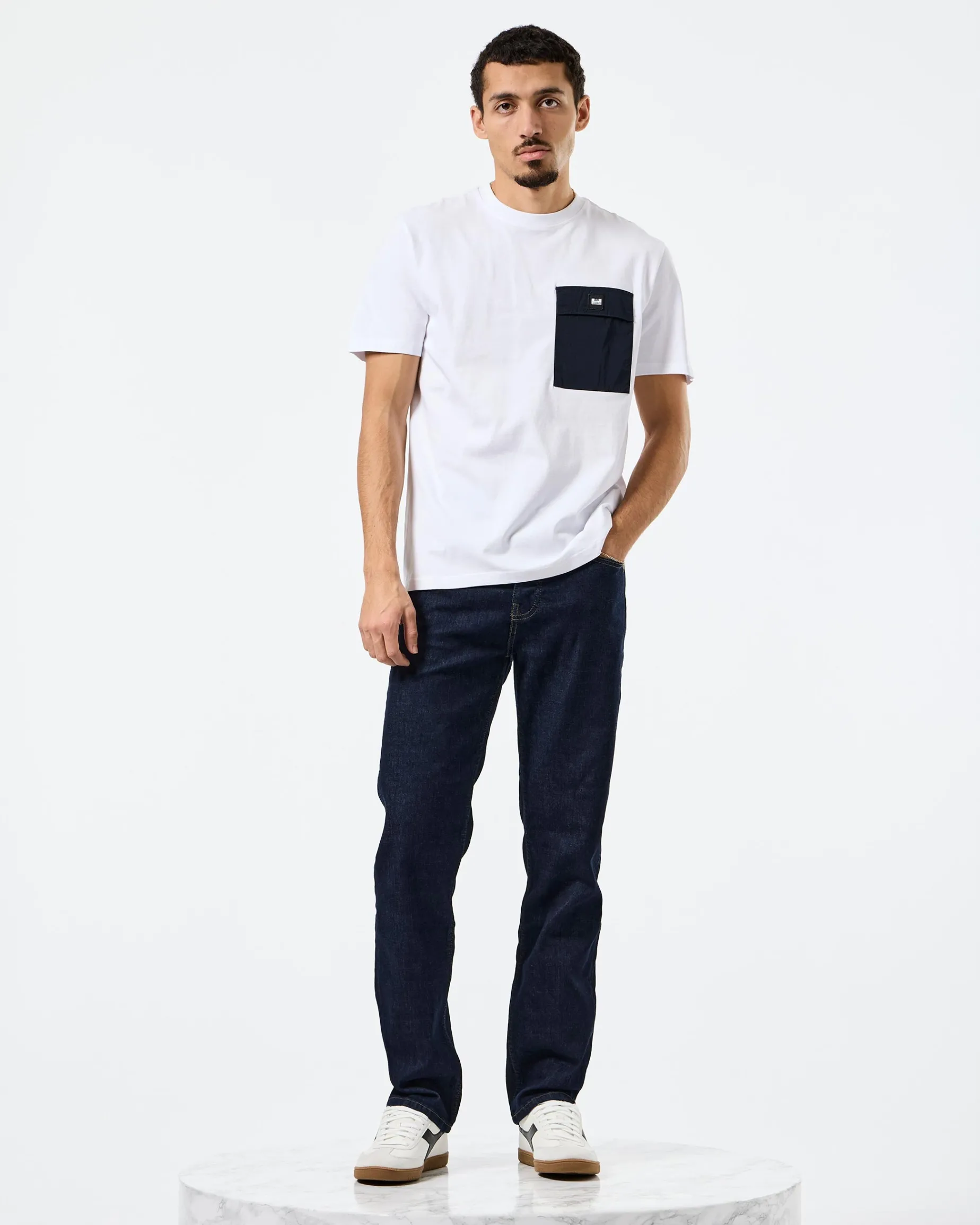 Stiniva T-Shirt White/Navy