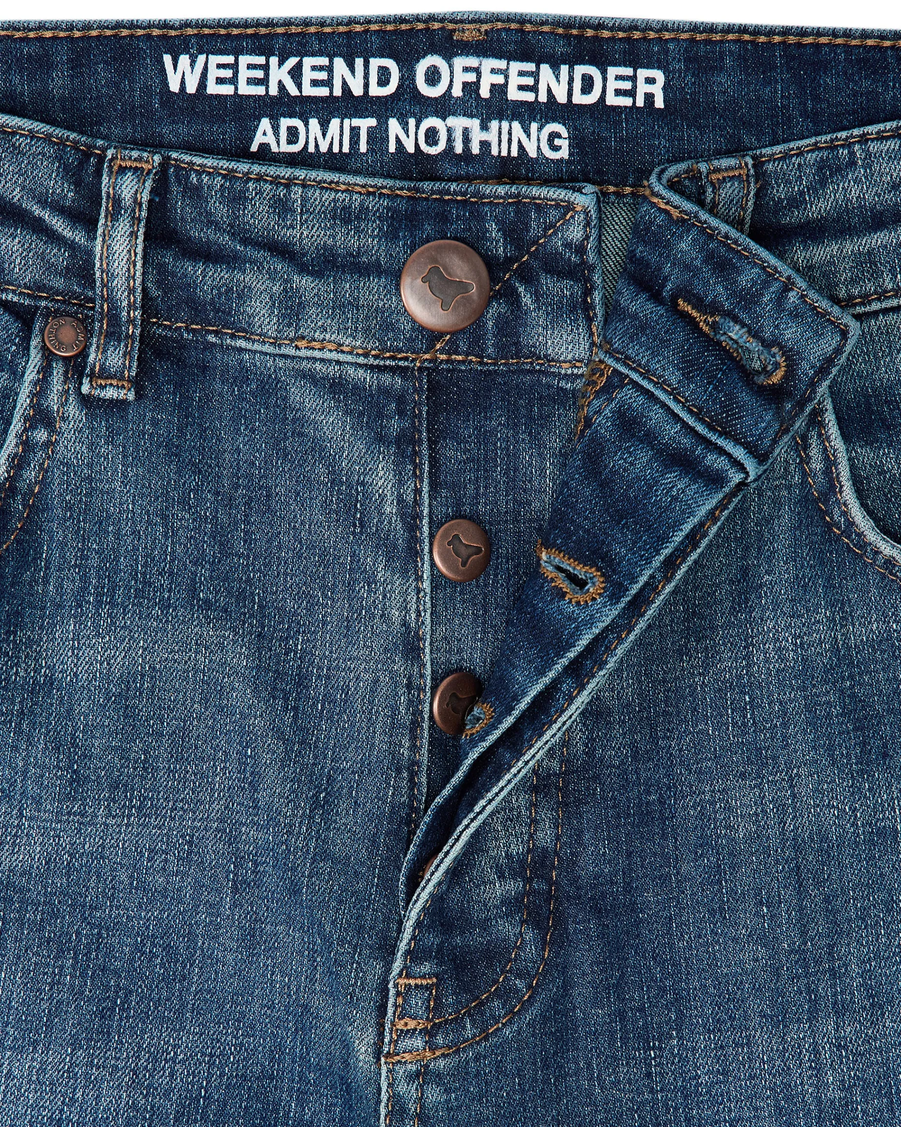 444 Tapered Washed Vintage Denim Jeans
