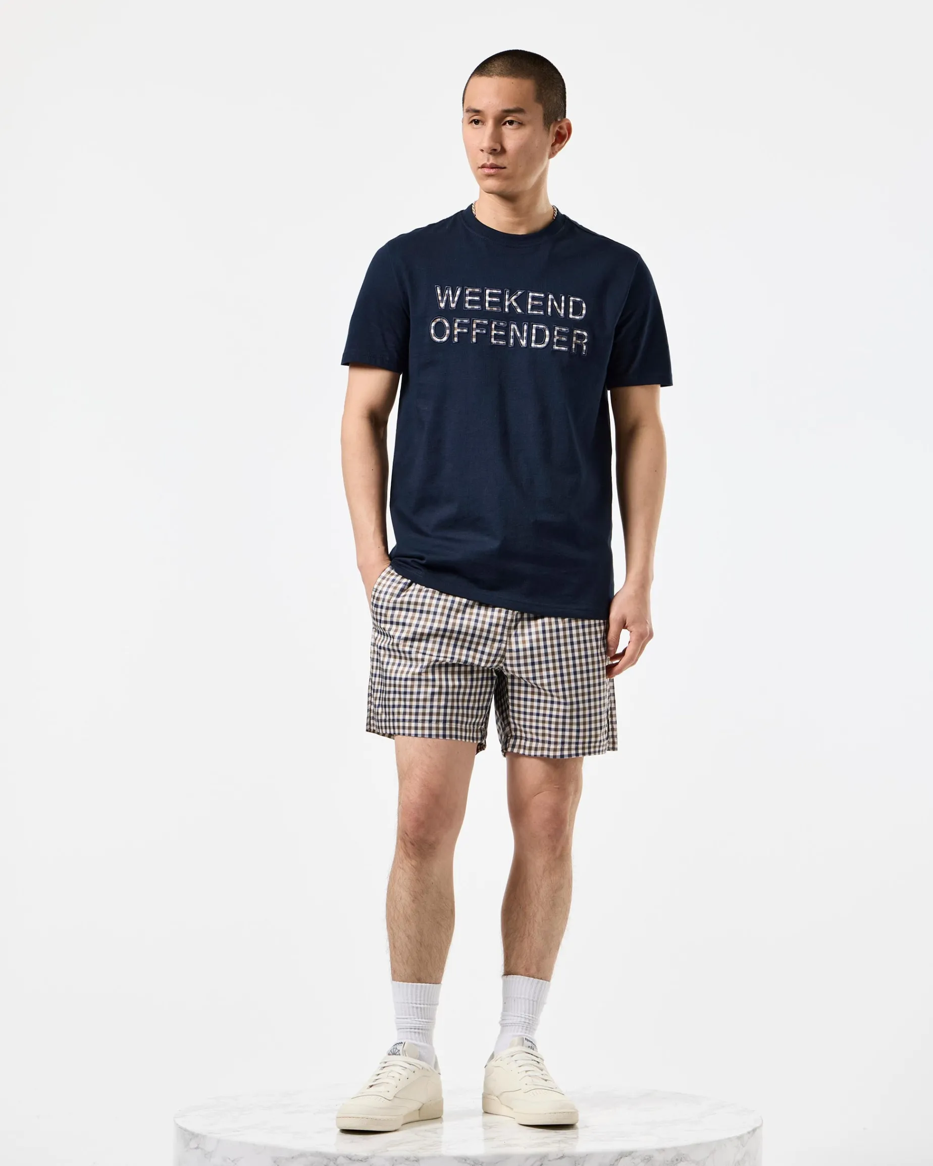 Tornaco T-Shirt Navy/Mid House Check