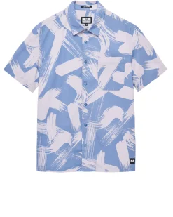 Toshima Camo Shirt Cornflower Blue