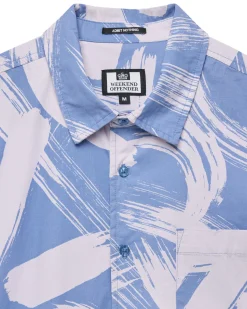 Toshima Camo Shirt Cornflower Blue