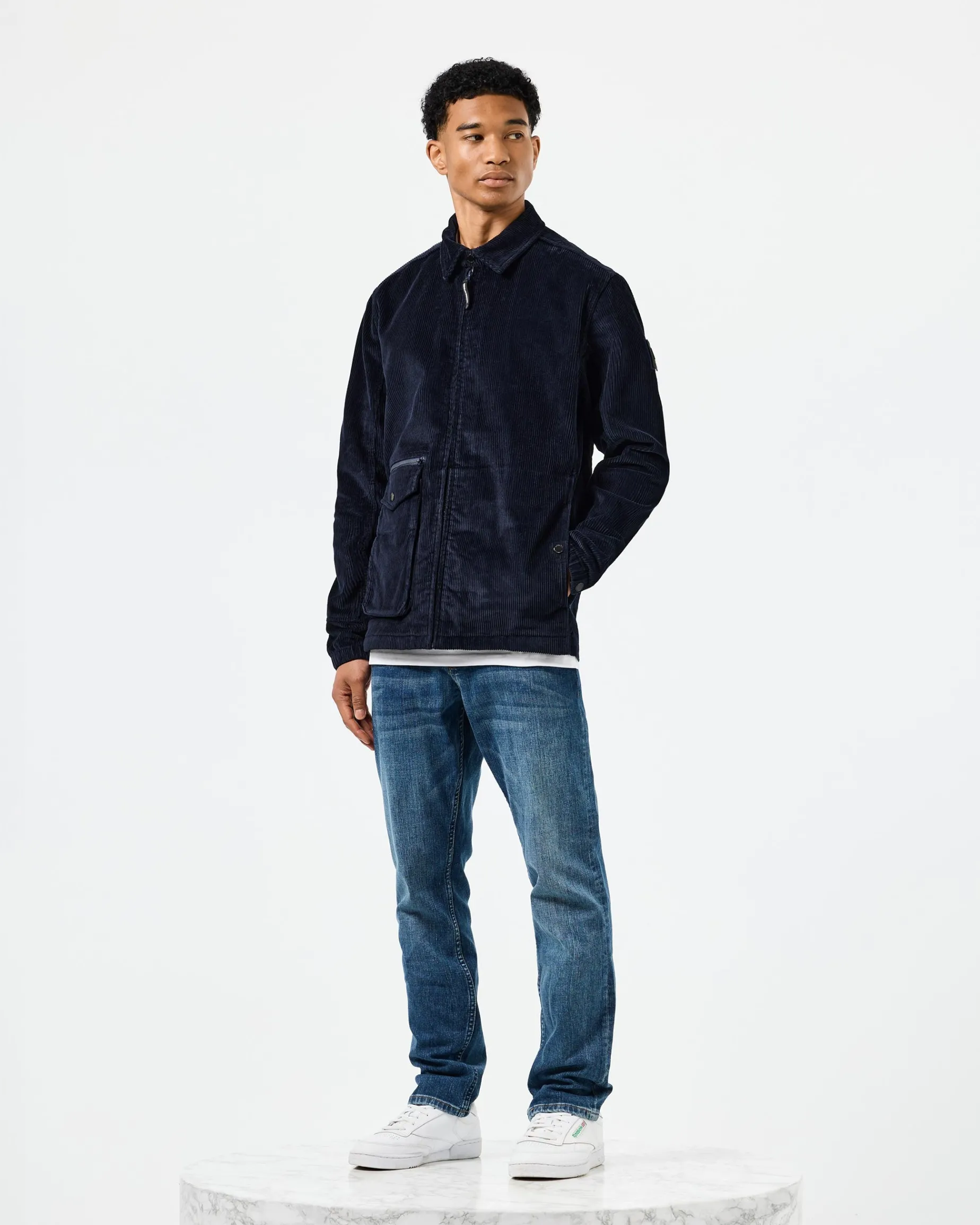 Vinnie Cord Over-Shirt Navy