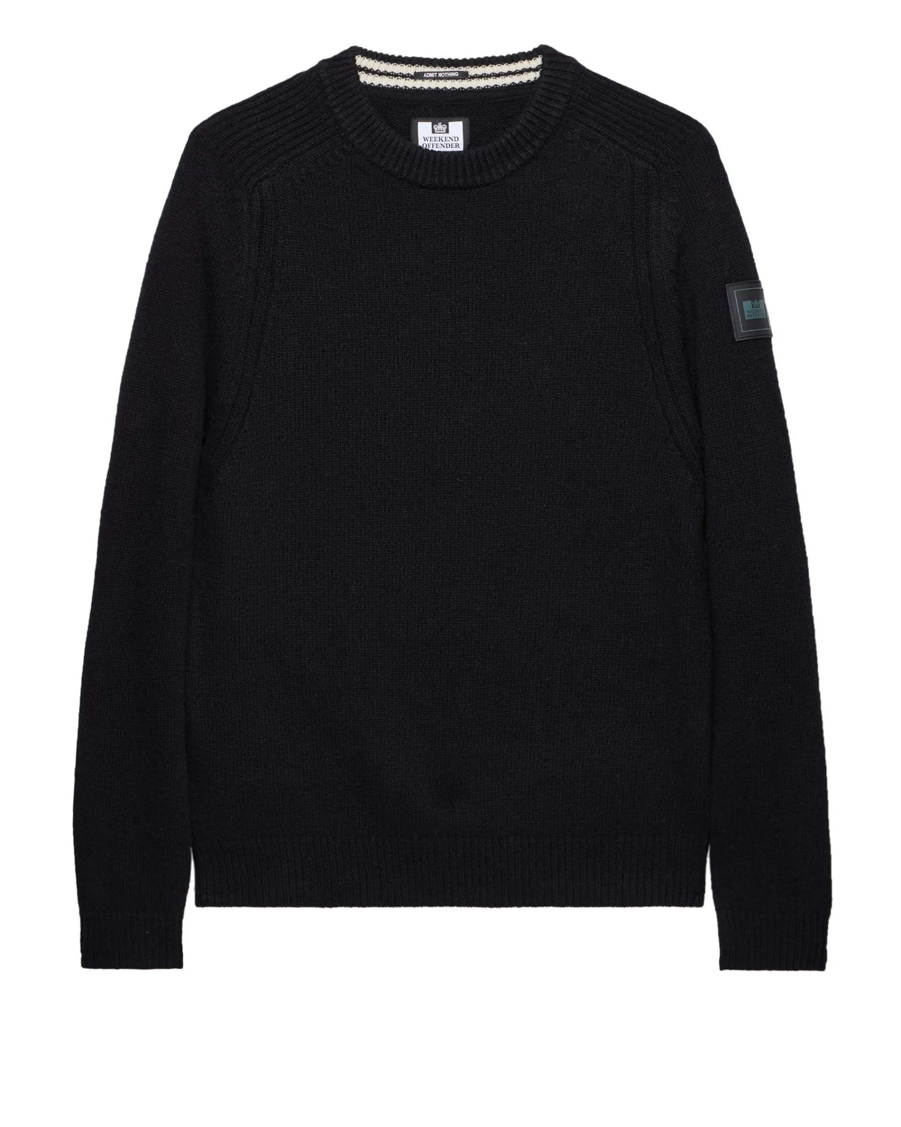 Zagreb Knitted Wool Sweater Black