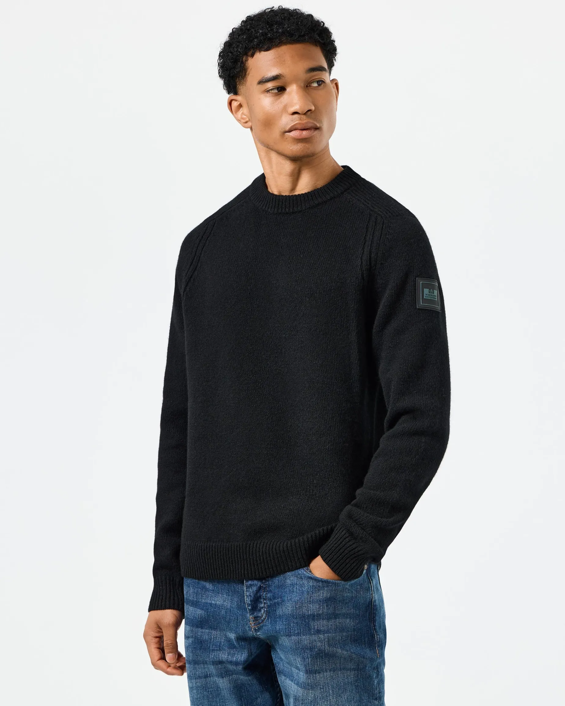 Zagreb Knitted Wool Sweater Black