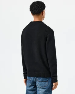 Zagreb Knitted Wool Sweater Black