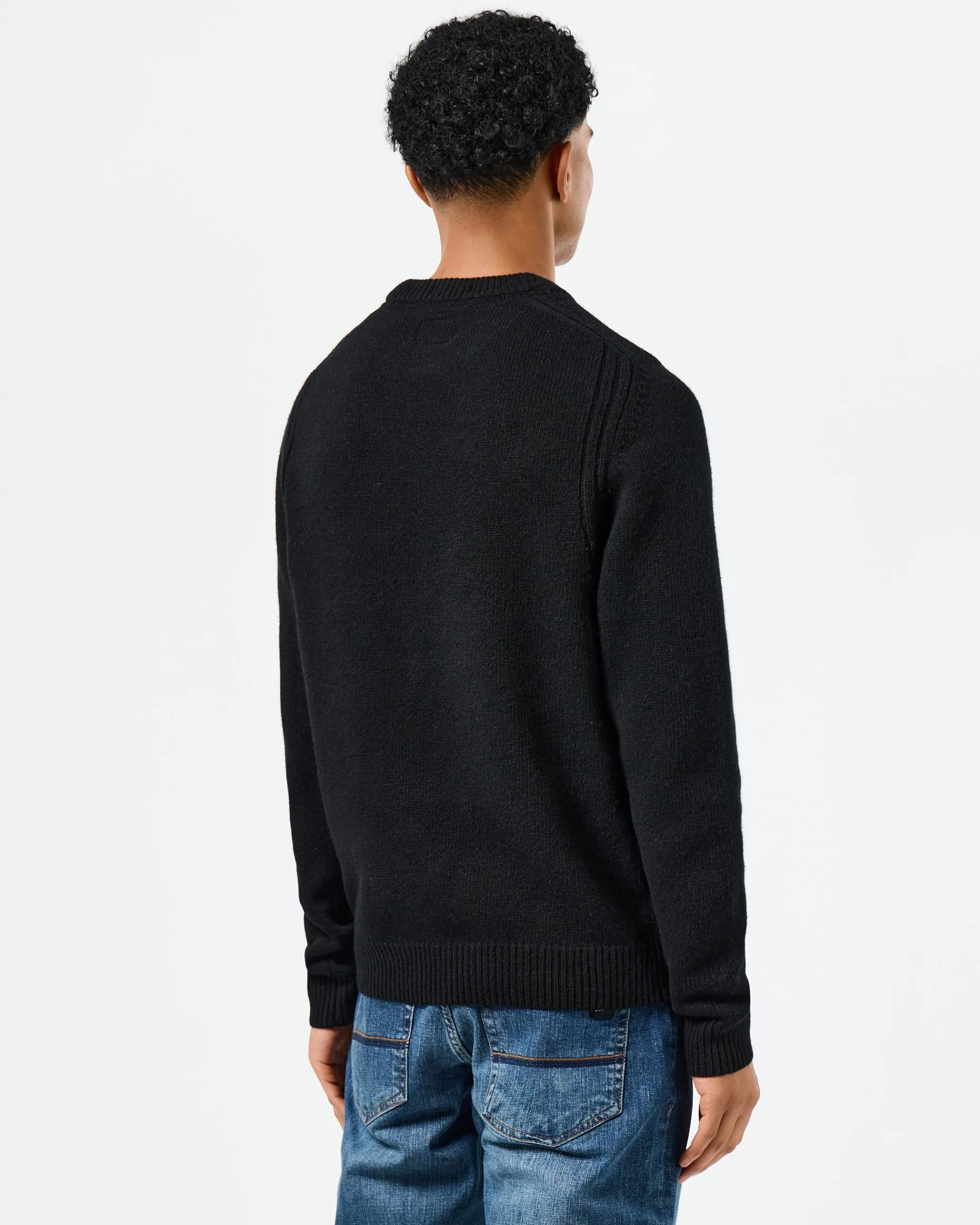 Zagreb Knitted Wool Sweater Black