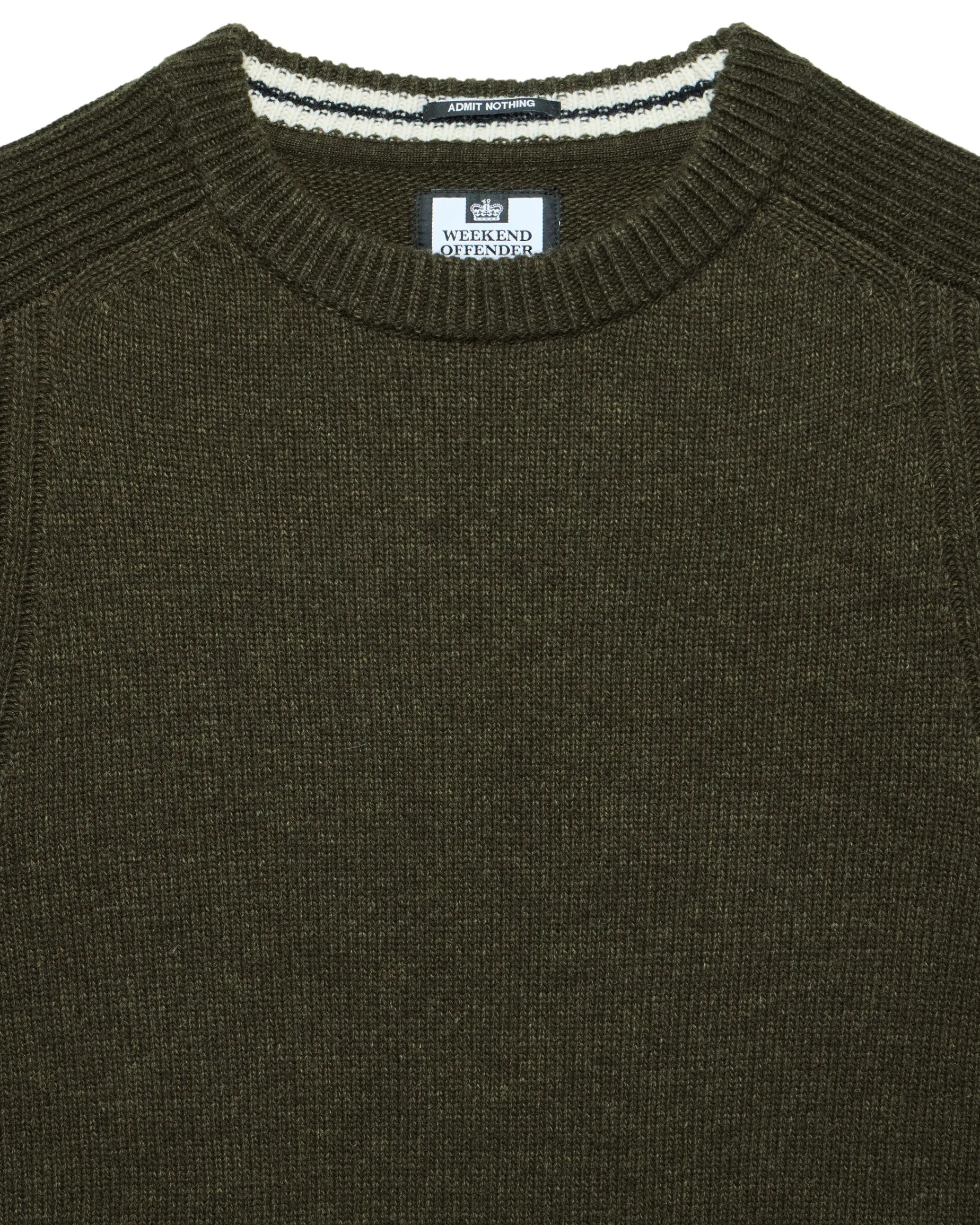 Zagreb Knitted Wool Sweater Castle Green